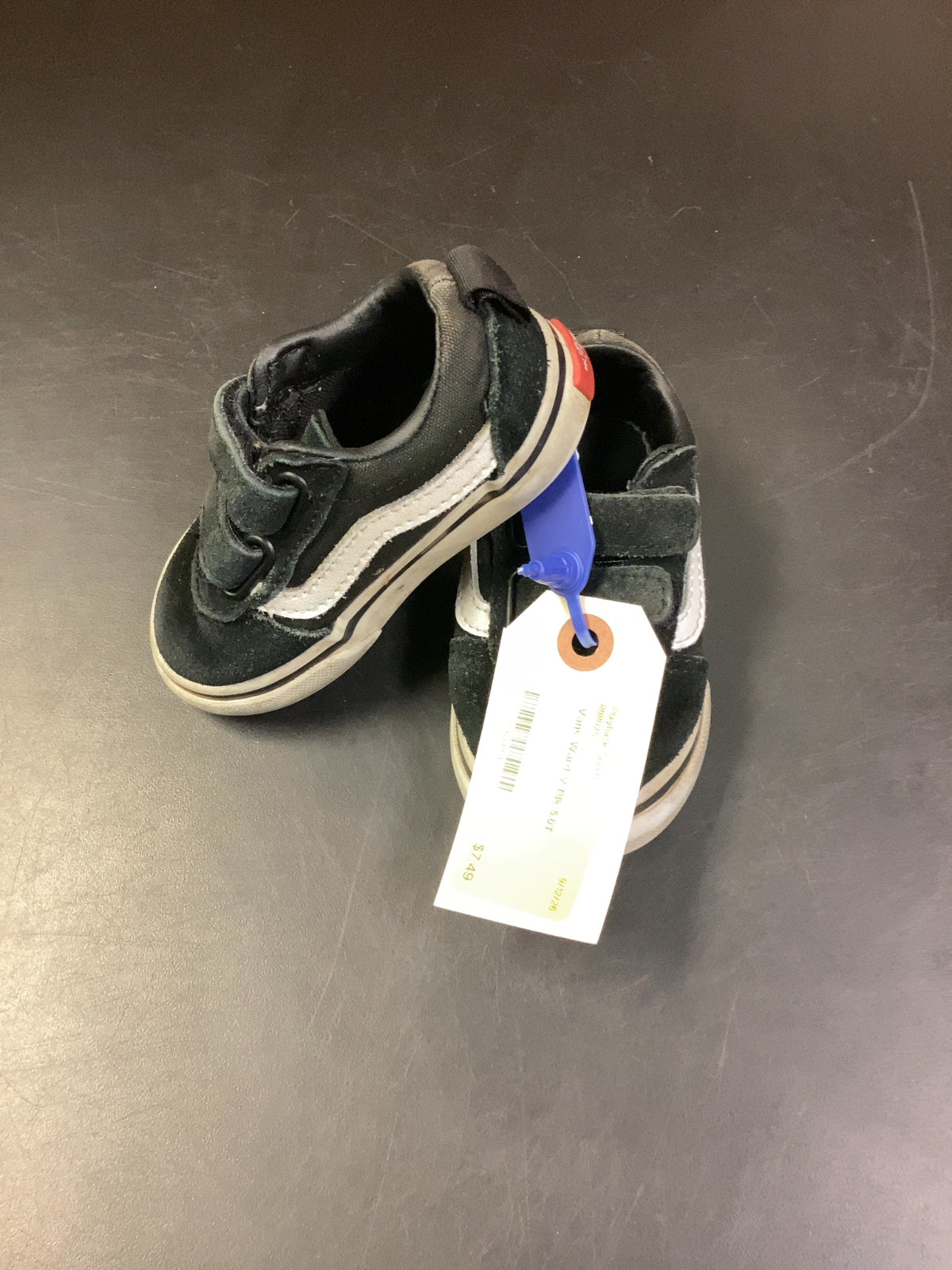 Vans Ward V Toddler Skate Shoes Suede/Canvas Black/White Pre-Owned Size 5.0