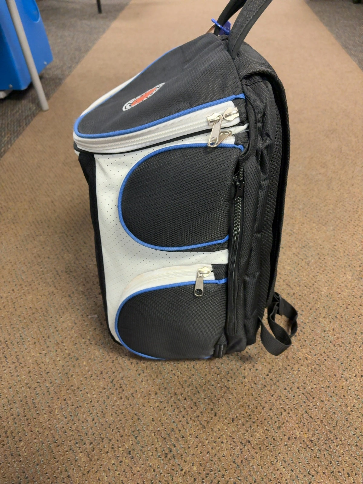Amazin' Aces Pickleball Backpack Black/Blue/White Good Condition