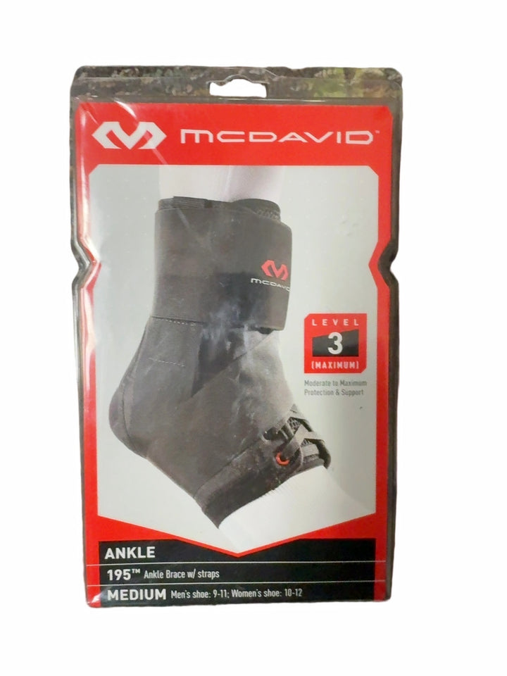 McDavid 195 Ankle Brace w/ Straps New in Box Medium