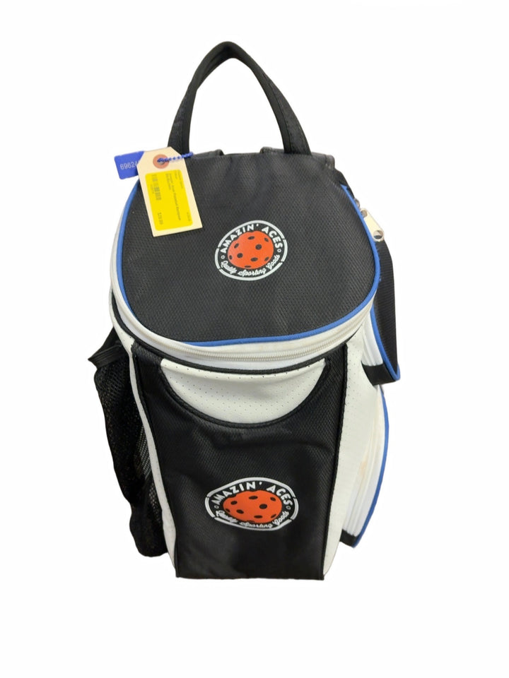 Amazin' Aces Pickleball Backpack Black/Blue/White Good Condition