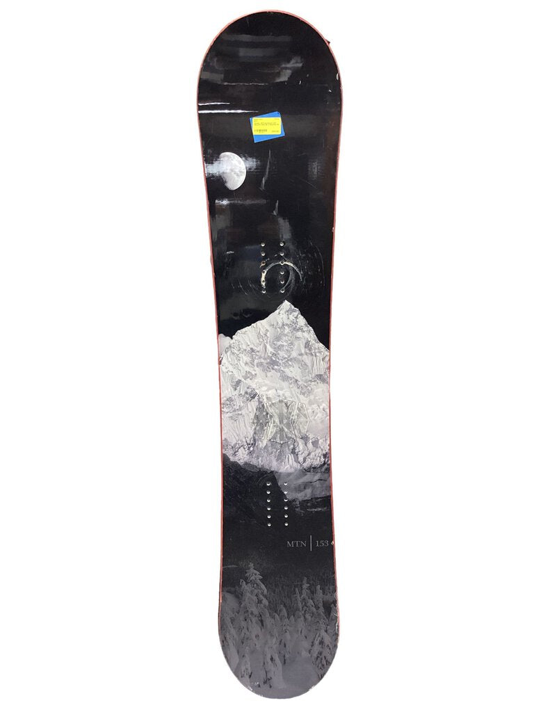 MTN Snowboard with Mountain Motif